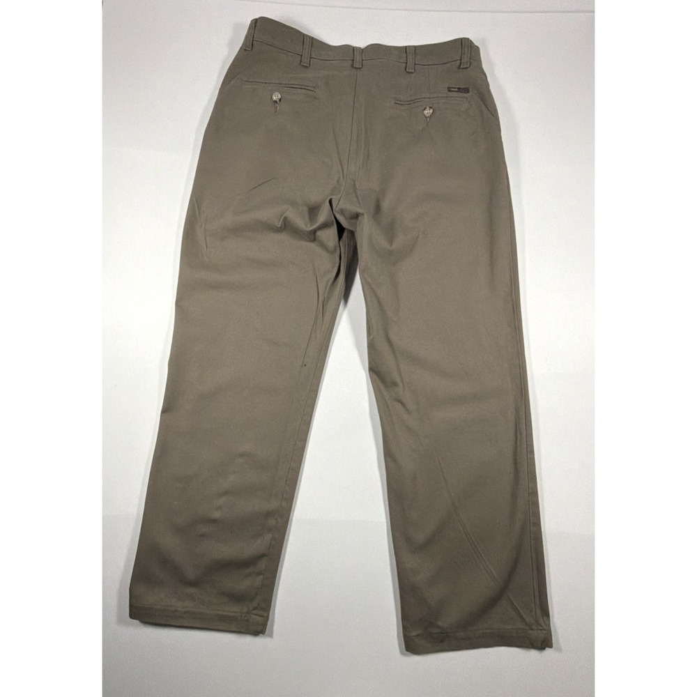 Lee Khaki Pants Men's 34X29 Tan Flat Front Custom Fit Flex Waist - Picture 8 of 10